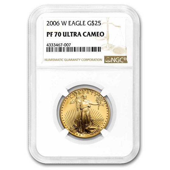 2006-W 1/2 oz Proof Gold American Eagle PF-70 NGC 2006-W 1/2 oz Proof Gold American Eagle PF-70 NGC